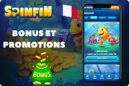 Les Spinfin Bonus et promotions hebdomadaires