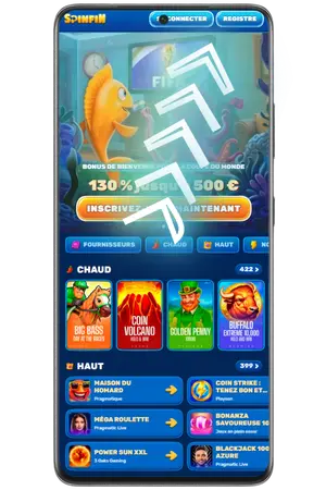 Accédez à Spinfin Casino et cliquez sur S'inscrire